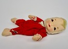 Vintage Christmas Elf Pixie Doll Baby Holiday Fair Japan 1965 Red Suit Cloth 8 