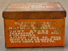 Vintage Empty Dupont No  6 Metal Blasting Caps Tin Box   Military Open Mining B