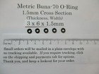 3mm Id X 6mm Od X 1 5mm Thick O-ring  Buna-70    Quan 5  