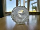 Vintage Whiskey Pressed Glass Bottle Diamond Pattern Liquor Bottle Decanter