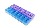 Jumbo Extra Large 7 5  X 4  Pill Organizer 7 Day 2 Times A Day Weekly Pill Box