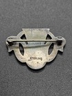 Vintage Art Deco Black Enamel Two-toned Brooch Pin 