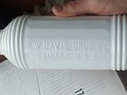   rare   Quart Sized Milk Glass Bitters Whiskey Rw Davis Drug Co Chicago Bottle