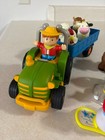 45 Piece Lot Of Little People Lot Christmas Set And Hay Wagon Ride