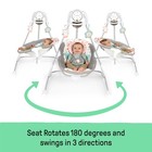 Baby Swing Gray Pink Rotating Seat 5 Speeds 20 Melodies