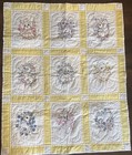 Vintage Hand Embroidered Handsewn Animals Baby Blanket 33 5 X 41   