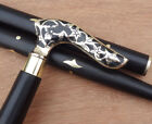 Vintage Brass Handle Victorian Wooden Walking Stick Canes Antique Designer Gift 
