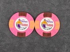 The Dunes Las Vegas Nevada 2x  5000 Casino Poker Chips 1955-1993