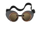 Leather Steampunk Antique Copper Motorcycle Flying Goggles Vintage Pilot Biker 