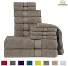 100  Combed Cotton 12-piece Towel Set 600 Gsm Kitchen Bathroom Absorbent Towels
