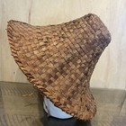 Pacific Northwest Coast Salish Style Cedar Bark Woven Hat Straw Vtg Pnw