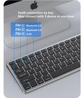Gray Mini Wireless Keyboard Mouse Combo Bluetooth 2 4g Rechargeable 78key