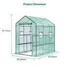 Large 57x85x77 Portable Greenhouse With 8 Shelves Heavy Duty Walk In Greenhouse