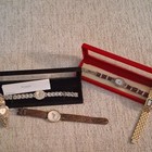 Elgin   White Diamonds Lot Of 5 Women s Wristwatches Mixed Styles Heart Face