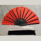 Large Folding 25 6  Red Raveahem Bamboo Handheld Clacker   Clacking Fan  1 Pack 