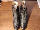 1900s Antique Edwardian Ladies Leather Button Boots Shoes Black