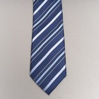 Donald Trump Signature Collection Mens Silk Tie Necktie Blue Stripes Maga Usa
