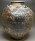 Japanese Antique 19th C Edo Period Shigaraki Ware Pottery Large Vase 14 6 Inch