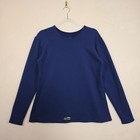 Mtn  Threads Fleece Base Layer Top Womens L Blue Athleisure Ski Warm Minimalist