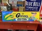  green s Seed Corn  Embossed Metal Advertising Sign   29 x 8   Nice