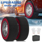 4 Pack Automotive Snow Socks For Suv Car Tires Winter Grip Boost Traction Device