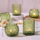 Nitime 12 Green Votive Candle Holders For Wedding   Home Decor
