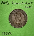 1908 Canada          Large Cent Coin  Au About Uncirculated