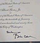President Bill Clinton Signed 1993  12 x18  Inauguration Invitation Full Psa dna