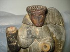18 19th Century Antique  Painted Carved Wood Santos Figurine