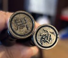 2 Vintage Handheld Wax Seal Stamp Handles Tools Black Handles Set Of 2