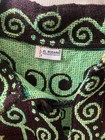 Mexican Virgin Mary Reversible Poncho Green And Brown Poncho One Size