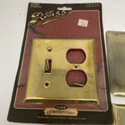 Lot Of 6 Vtg Switch Plate   Outlet Covers Used   New Metal   Solid Brass
