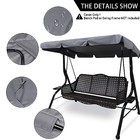 Patio Swing Chair Canopy Replacement 3 Seat Outdoor Porch Swing Seat Canopy 