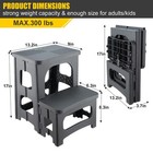 Folding 2-step Stool For Adults Kids Non-slip Collapsible Portable Step Stool   