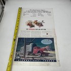 1940s International Harvester Trucks Dealer Advertising Foldout Poster Wwii