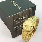 Bulova Surveyor 97a182 Automatic Men s Watch Gold Tone Dial Stainless Steel 39mm