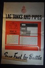 1943 Ww2 Lag Tanks And Pipes Save Fuel For Winter Home Front Uk Poster