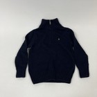 Polo Ralph Lauren 1 4 Zip Sweater Boys 4 4t Blue Knit Preppy Pullover