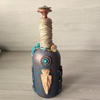 Handcrafted Decorative Bottle Southwestern Arrowhead Jute Wrapped Blue Gifts 9 