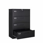Metal Vertical File Storage Cabinet 4 Drawer Filing Cabinet With Lock For Office