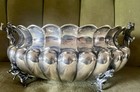 Vtg Italian 800 Silver Vintage Center Bowl Figural Feet   Handles Approx 23 5 Gr