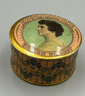 1916 Eye Lash Remedy Cosmetic Advertising Tin Dr Fromaneck Co Chicago Antique