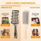 Curved Detangling Brush For Curly Hair  Professional Vented Anti-tangle Brush Fo