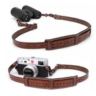 Tourbon Leather Bino Slr Camera Neck Sling Shoulder Strap Binocular Carry Belt