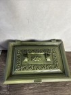 Vintage Max Klein Sc-4015 Avocado Green Plastic Sewing Box Storage Case W Tray