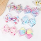 24pcs 4 5inch Bows For Girls Grosgrain Ribbon Rainbow Hair Bow Pigtail Bows     
