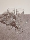 Libbey Duratuff Clear Paneled Goblets Set Of 4 Water Wine Glasses Barware Dining