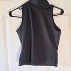 Y2k Minimalist No Boundaries Black Mock Neck Crop Top Sleeveless Tank Size M