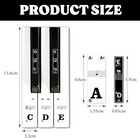 Piano Key Note Labels With Musical Staff Notation Stickers Pack For Beginners