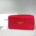 Chanel Beaute Japan Novelty Clutch Bag Pouch Case Red Gold Holiday 2023 Vip Gift